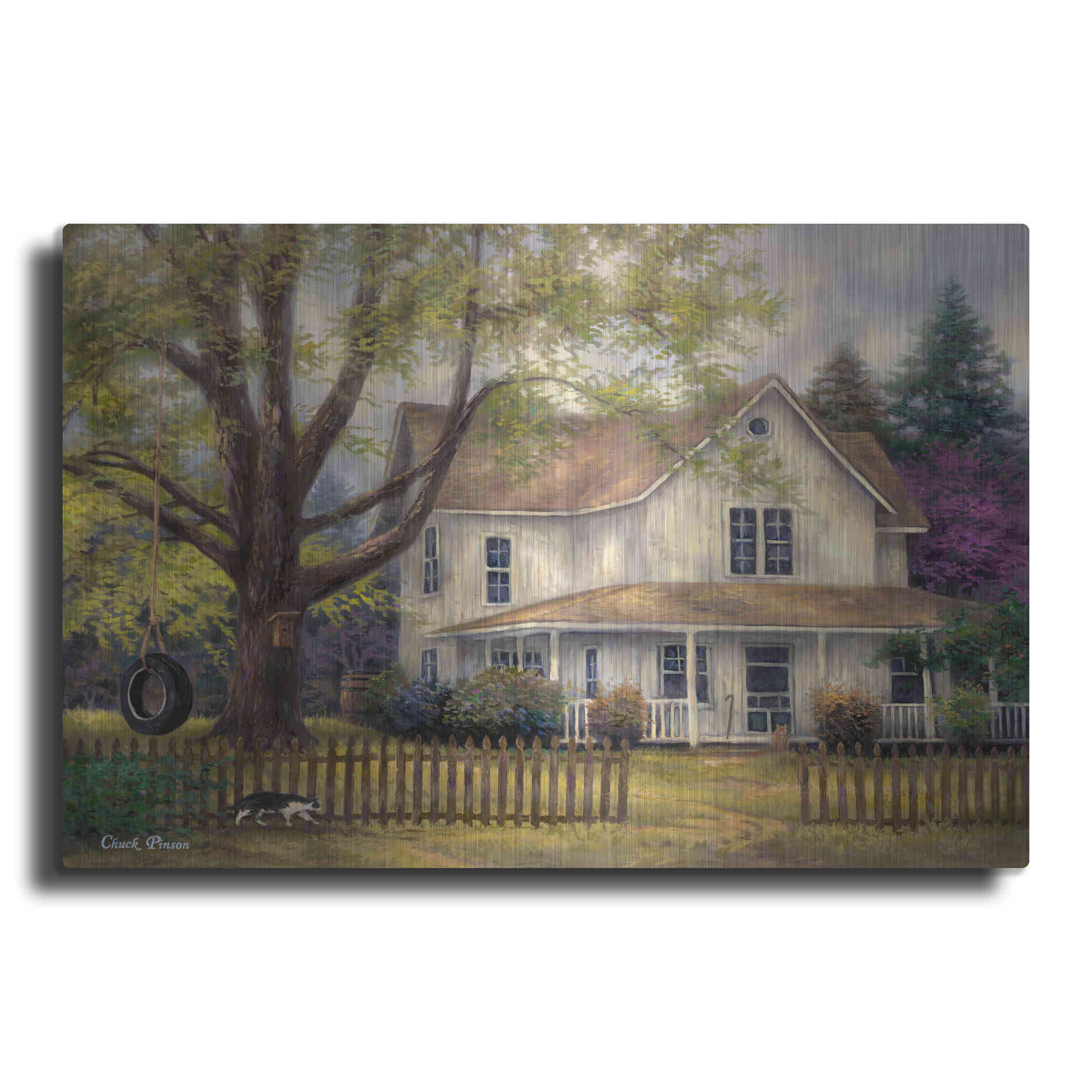 Luxe Metal Art 'Simple Country' by Chuck Pinson, Metal Wall Art