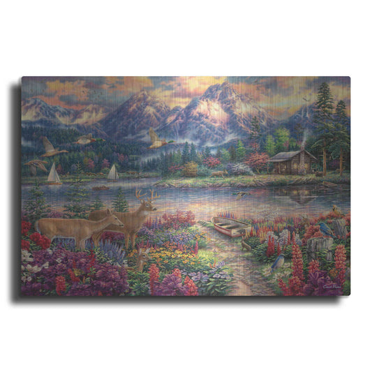 Luxe Metal Art 'Spring Mountain Majesty' by Chuck Pinson, Metal Wall Art