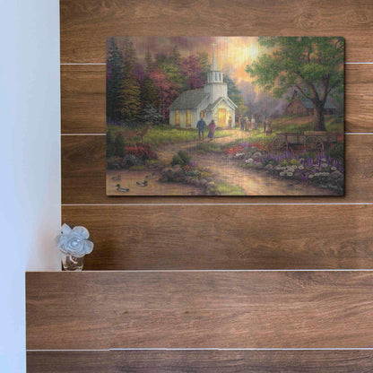 Luxe Metal Art 'Strength Along the Journey' by Chuck Pinson, Metal Wall Art,16x12