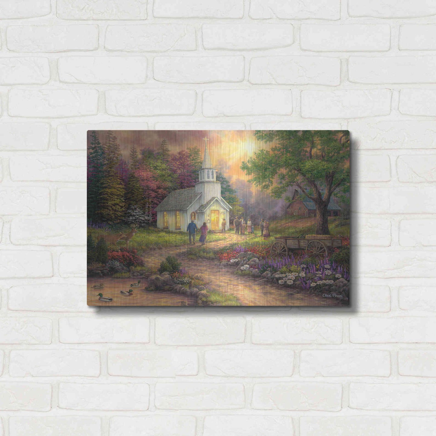 Luxe Metal Art 'Strength Along the Journey' by Chuck Pinson, Metal Wall Art,24x16