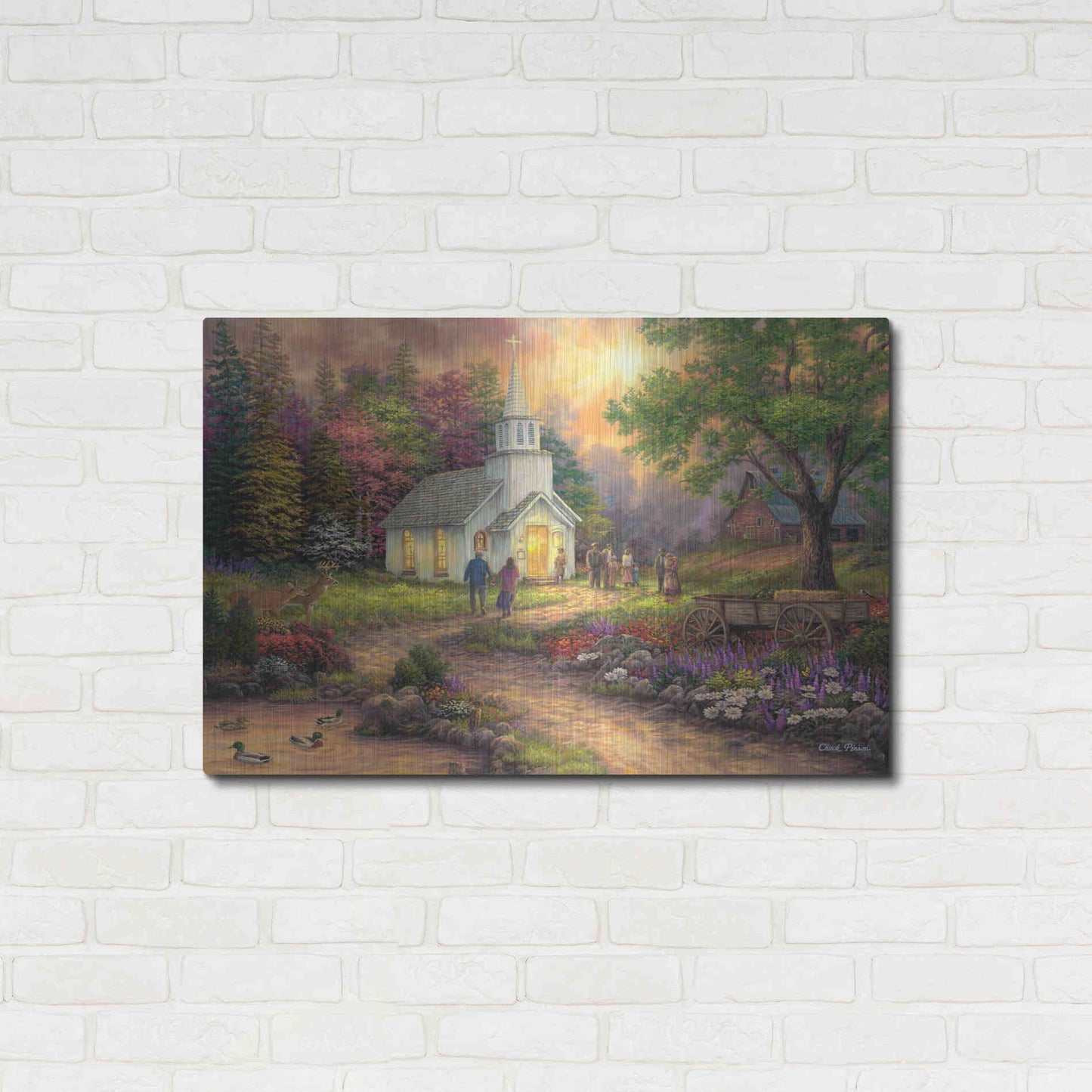 Luxe Metal Art 'Strength Along the Journey' by Chuck Pinson, Metal Wall Art,36x24