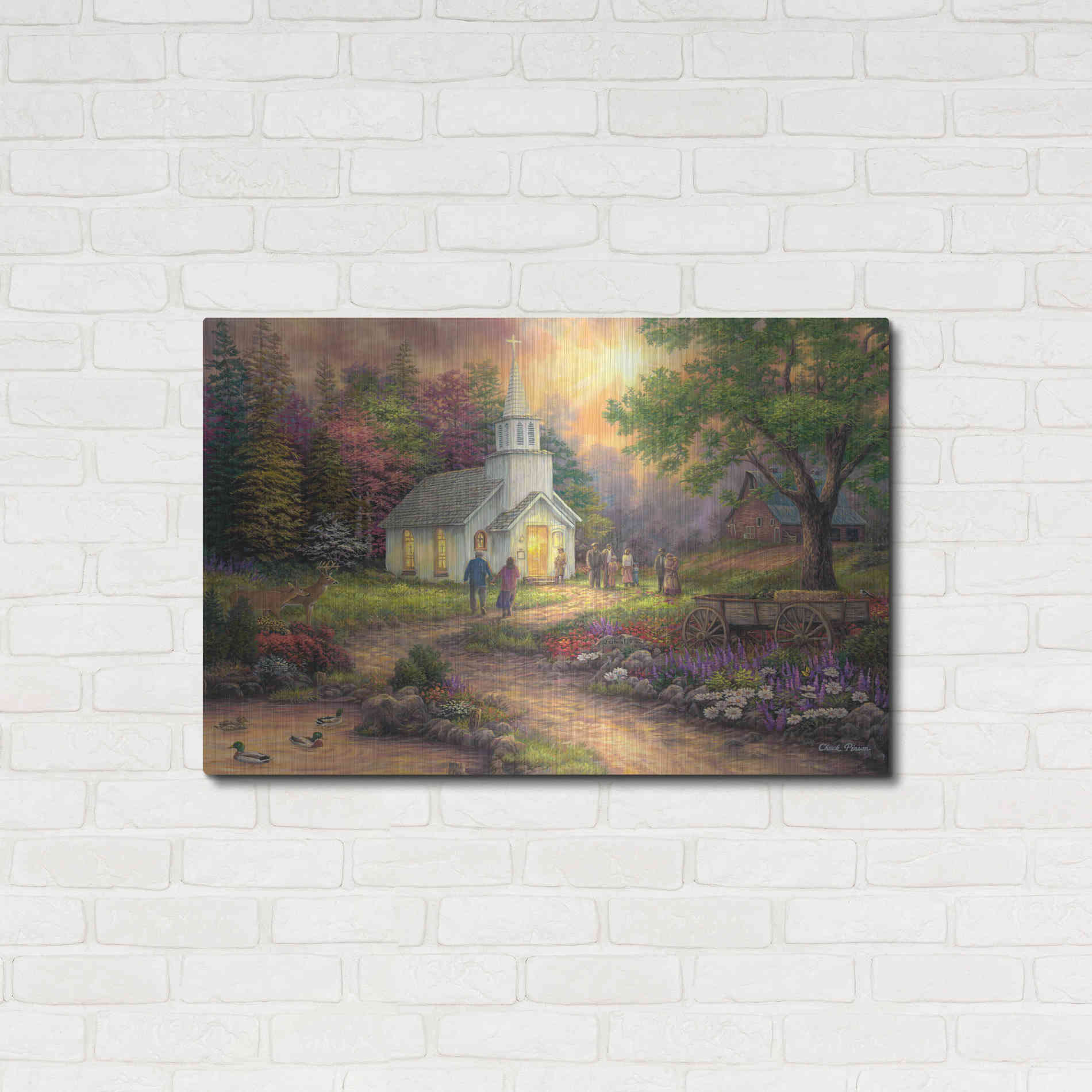 Luxe Metal Art 'Strength Along the Journey' by Chuck Pinson, Metal Wall Art,36x24