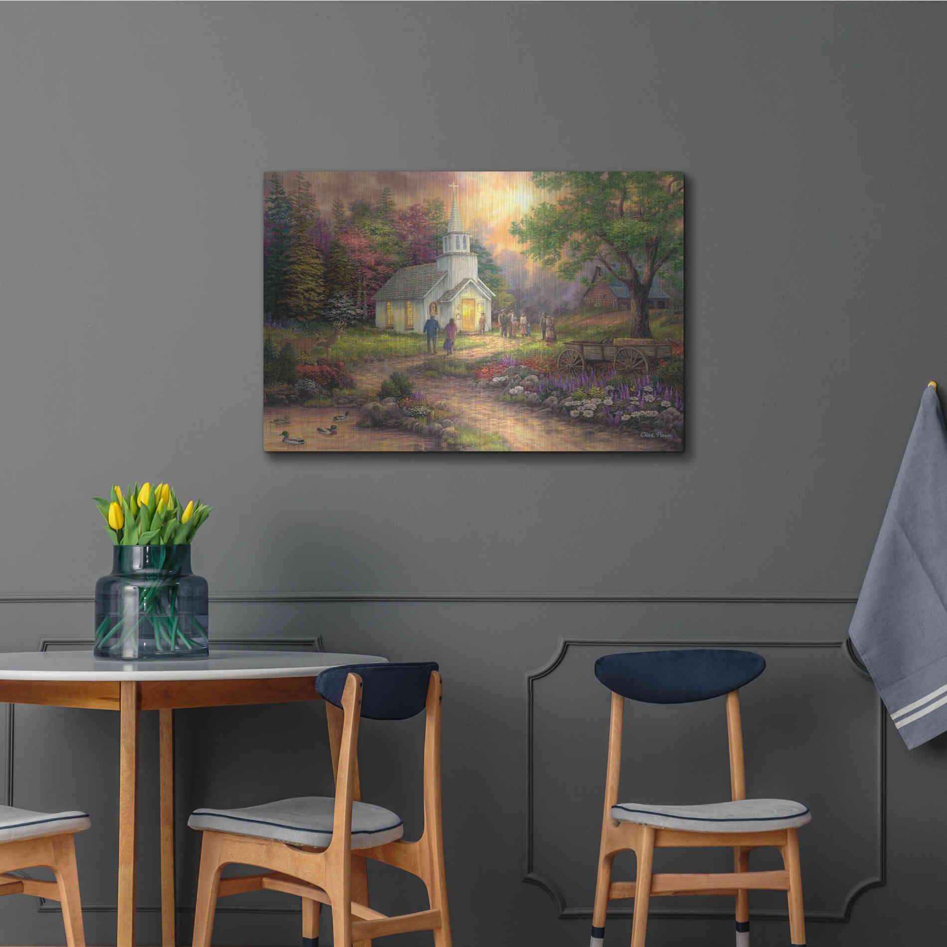 Luxe Metal Art 'Strength Along the Journey' by Chuck Pinson, Metal Wall Art,36x24