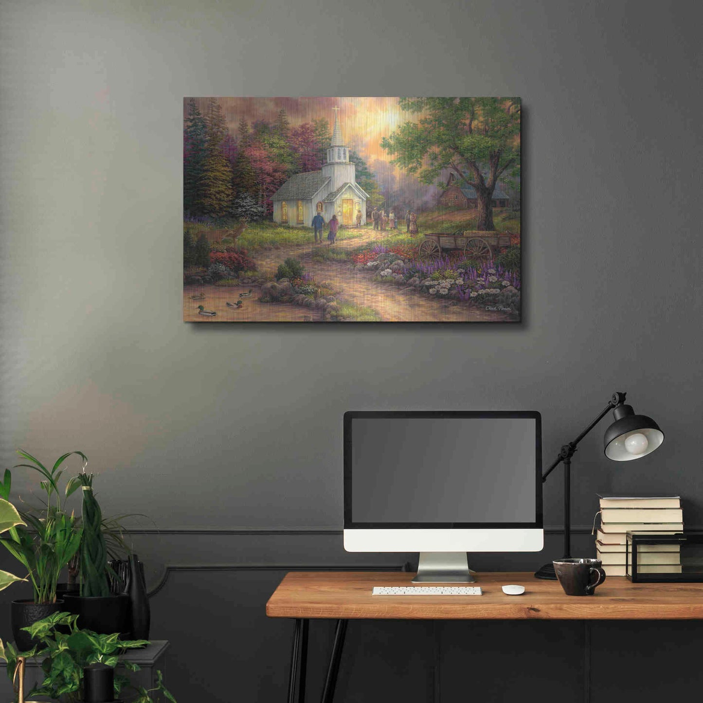 Luxe Metal Art 'Strength Along the Journey' by Chuck Pinson, Metal Wall Art,36x24