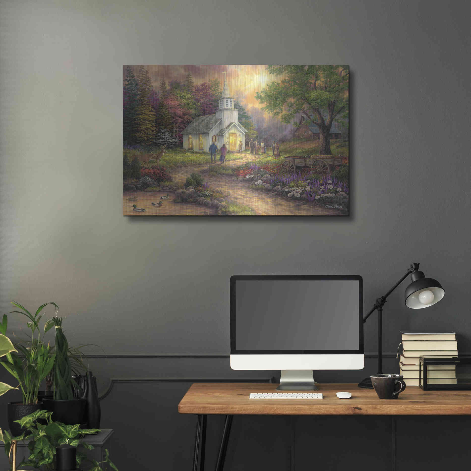 Luxe Metal Art 'Strength Along the Journey' by Chuck Pinson, Metal Wall Art,36x24