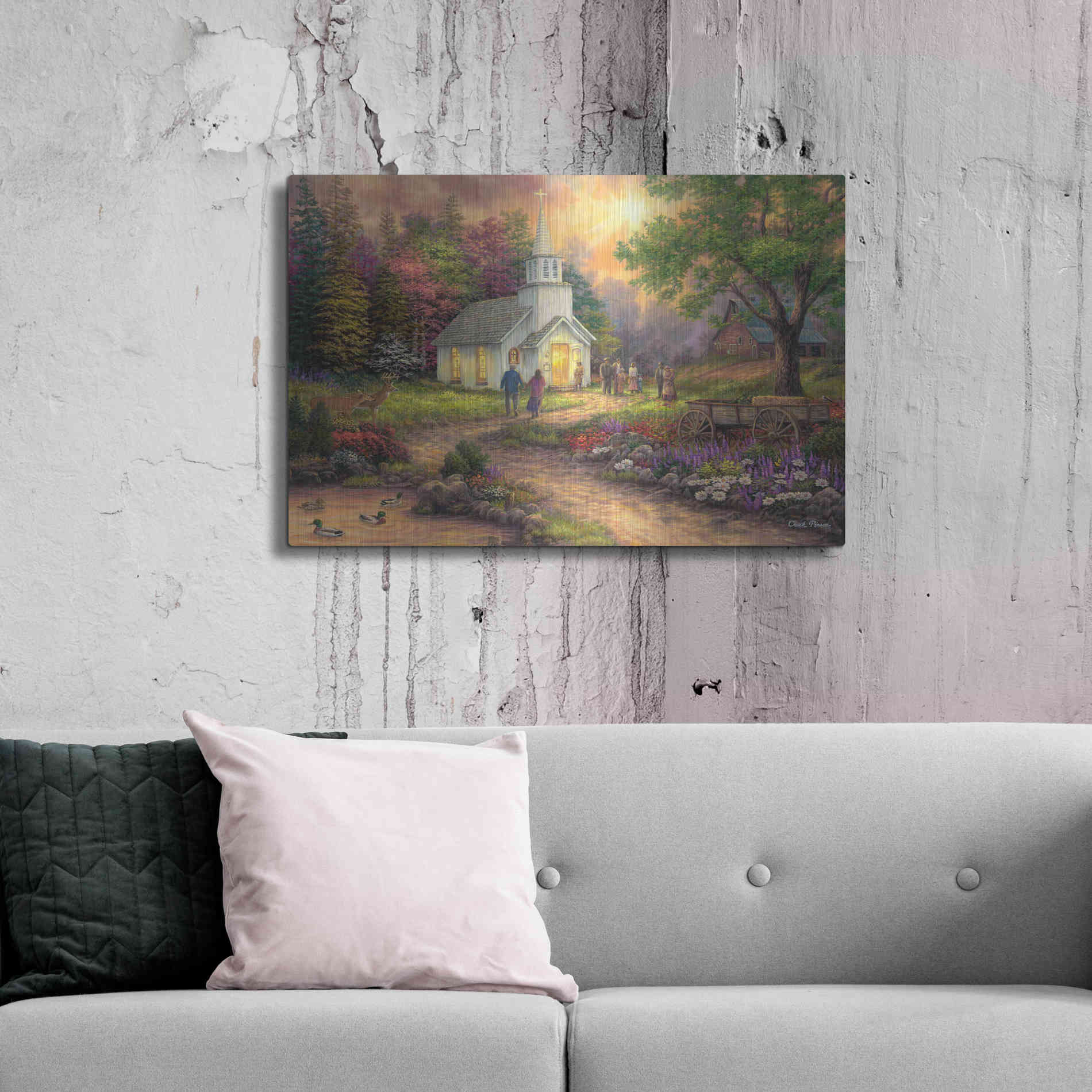 Luxe Metal Art 'Strength Along the Journey' by Chuck Pinson, Metal Wall Art,36x24