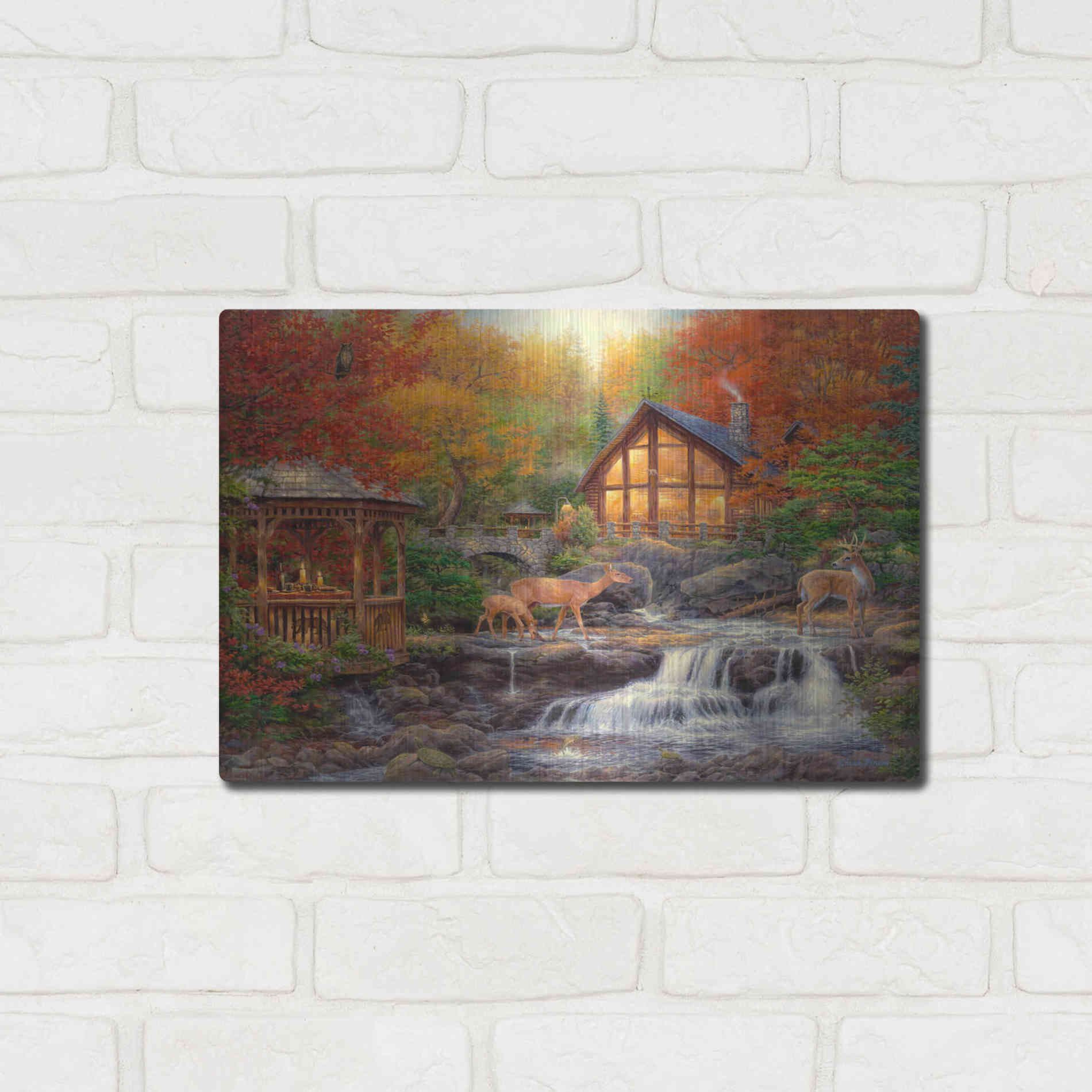 Luxe Metal Art 'The Colors of Life' by Chuck Pinson, Metal Wall Art,16x12