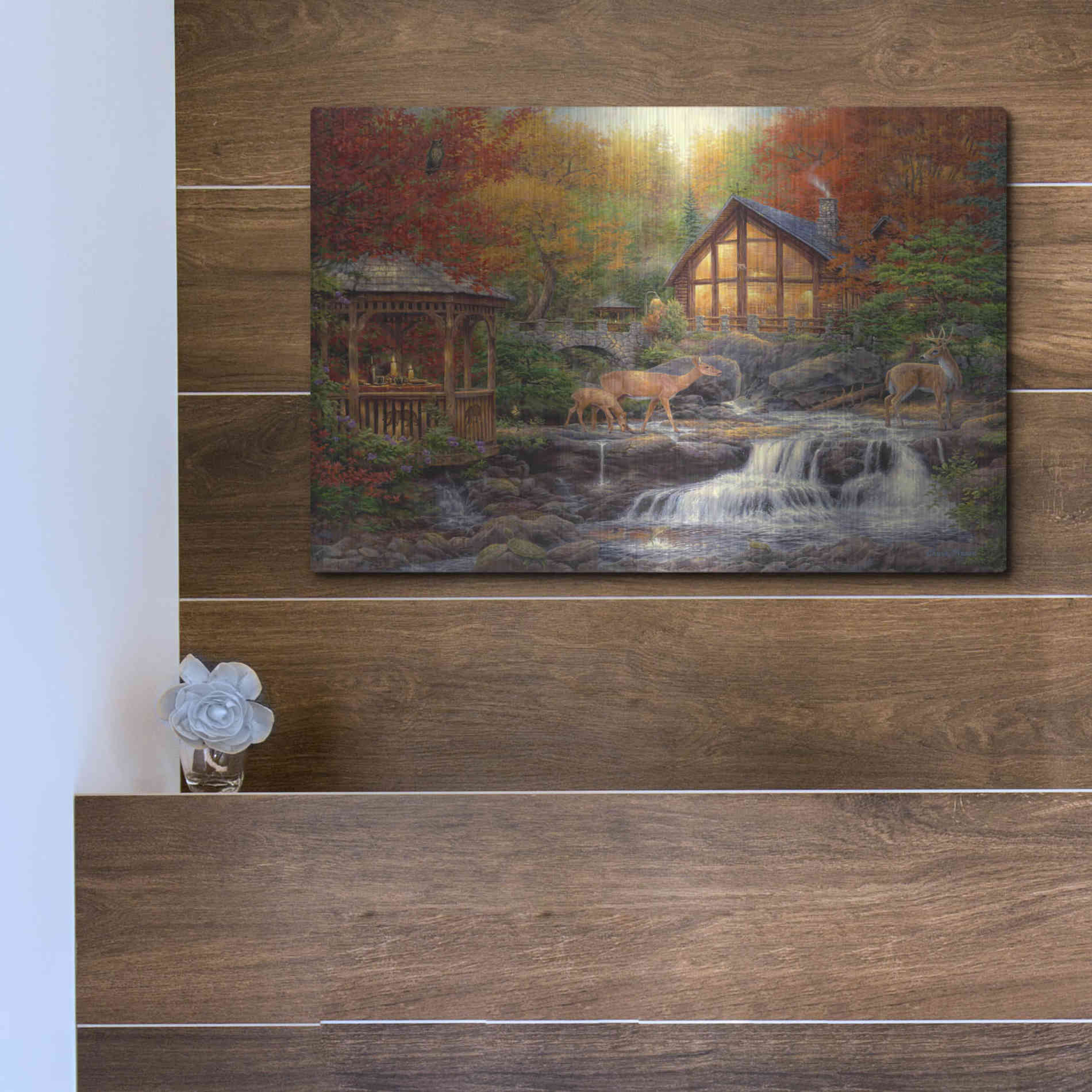 Luxe Metal Art 'The Colors of Life' by Chuck Pinson, Metal Wall Art,16x12