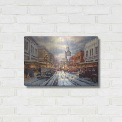 Luxe Metal Art 'The Warmth of Small Town Living' by Chuck Pinson, Metal Wall Art,24x16