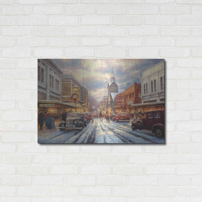 Luxe Metal Art 'The Warmth of Small Town Living' by Chuck Pinson, Metal Wall Art,36x24
