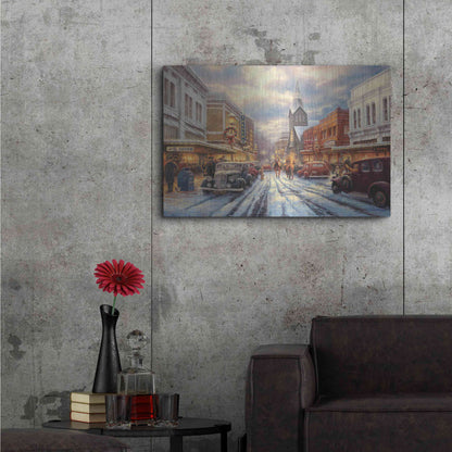 Luxe Metal Art 'The Warmth of Small Town Living' by Chuck Pinson, Metal Wall Art,36x24