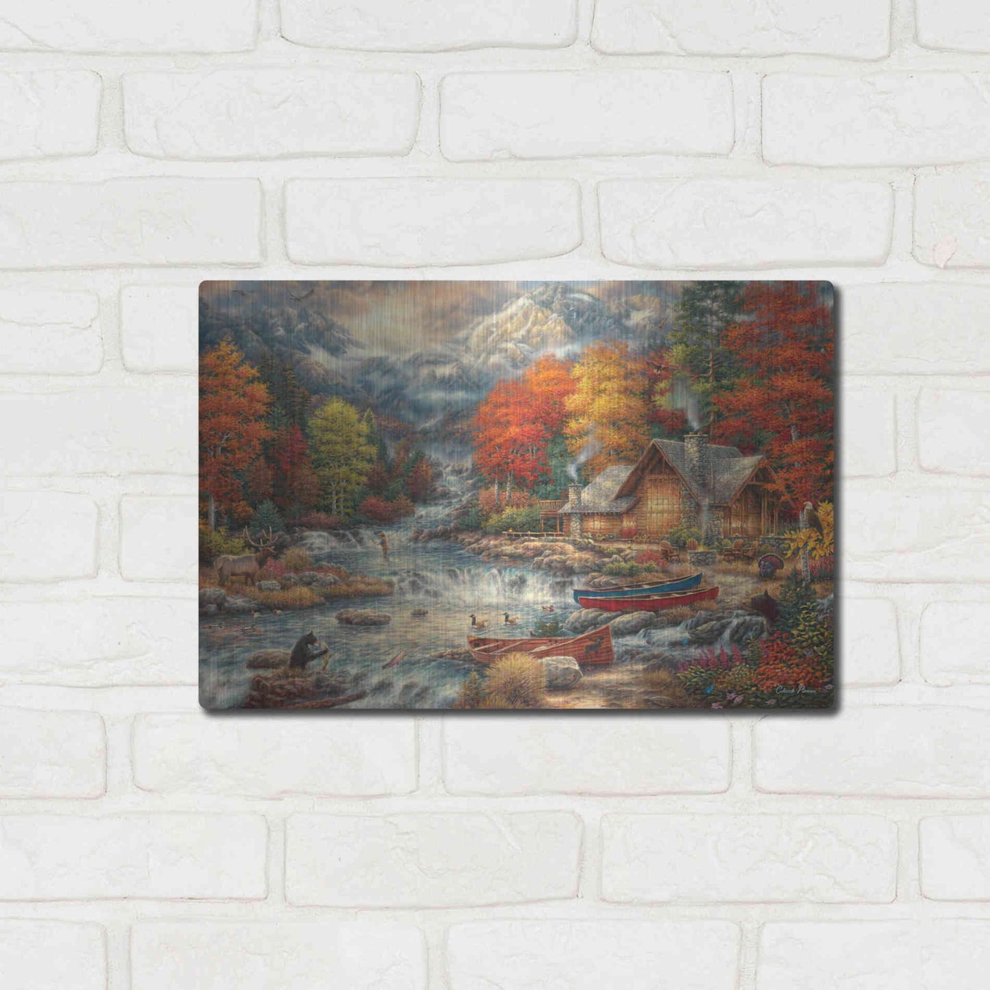 Luxe Metal Art 'Treasures of the Great Outdoors' by Chuck Pinson, Metal Wall Art,16x12
