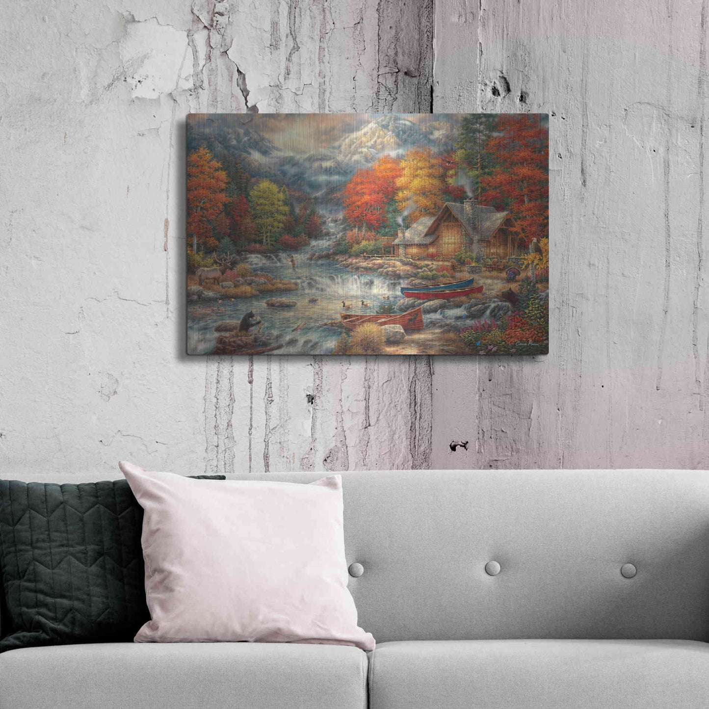 Luxe Metal Art 'Treasures of the Great Outdoors' by Chuck Pinson, Metal Wall Art,36x24