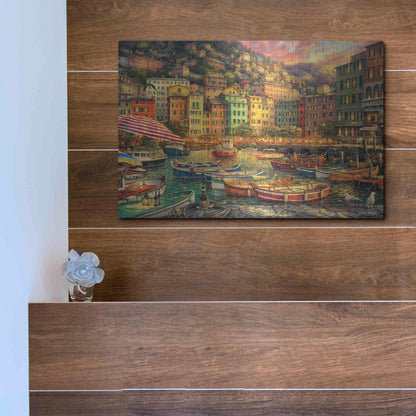 Luxe Metal Art 'Vibrance of Italy' by Chuck Pinson, Metal Wall Art,16x12