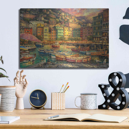 Luxe Metal Art 'Vibrance of Italy' by Chuck Pinson, Metal Wall Art,16x12