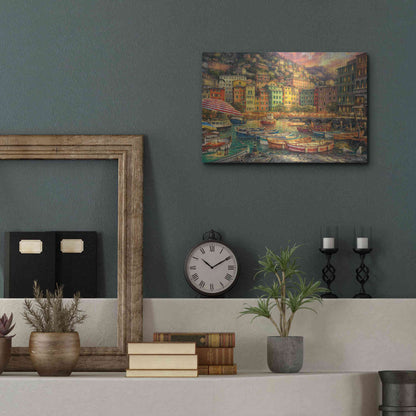 Luxe Metal Art 'Vibrance of Italy' by Chuck Pinson, Metal Wall Art,16x12