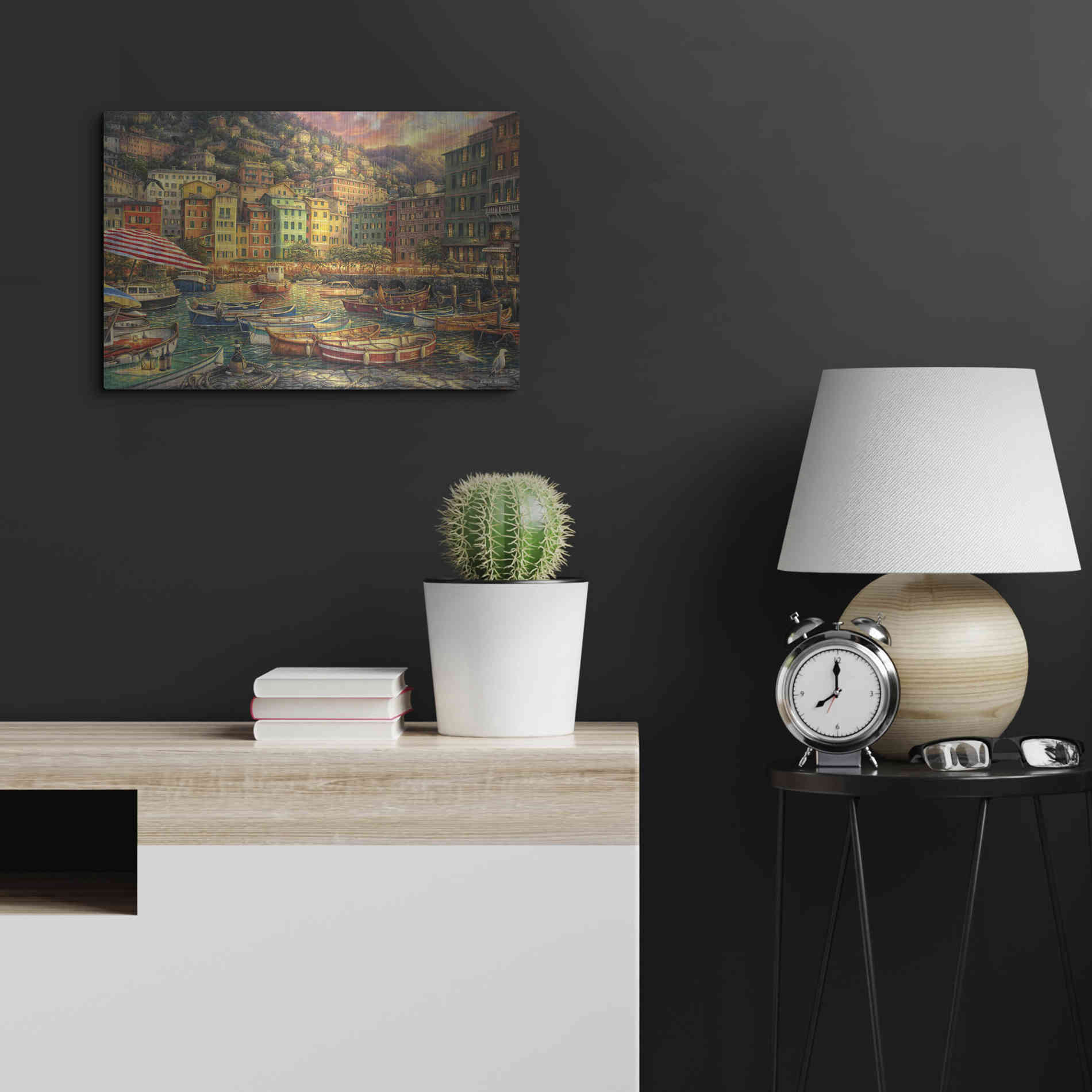 Luxe Metal Art 'Vibrance of Italy' by Chuck Pinson, Metal Wall Art,24x16