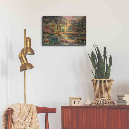 Luxe Metal Art 'Vibrance of Italy' by Chuck Pinson, Metal Wall Art,24x16
