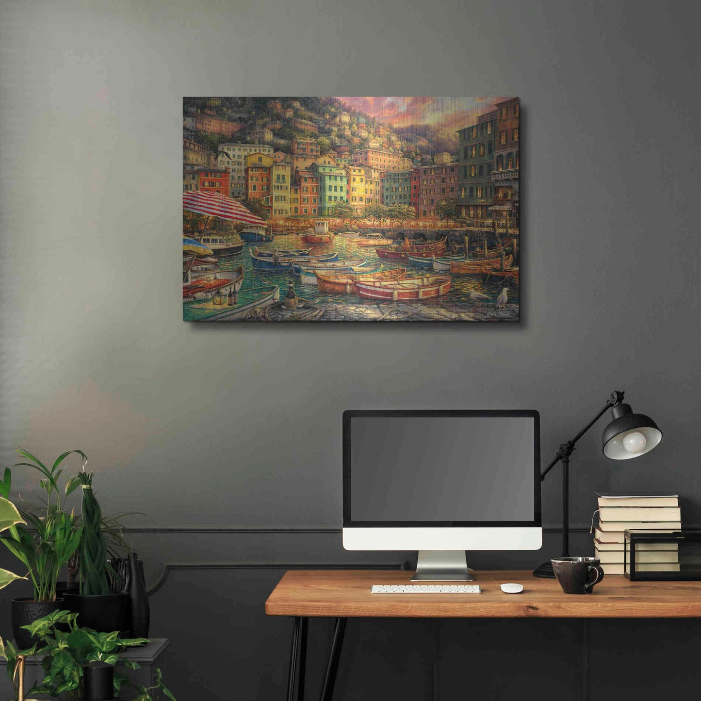 Luxe Metal Art 'Vibrance of Italy' by Chuck Pinson, Metal Wall Art,36x24