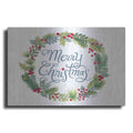 Luxe Metal Art 'Merry Christmas Wreath' by Diane Kater, Metal Wall Art