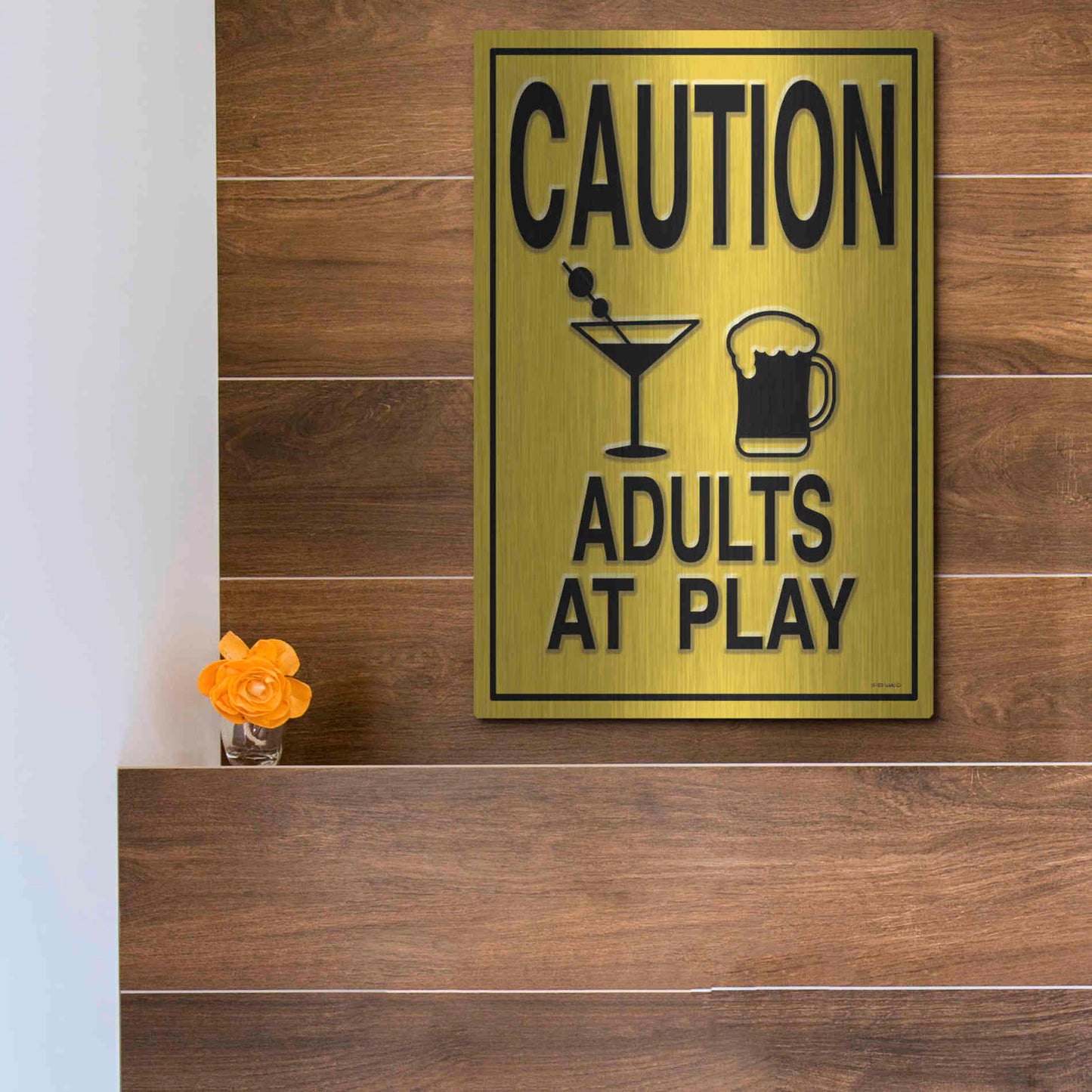 Luxe Metal Art 'Adults at Play I' by Ed Wargo, Metal Wall Art,12x16