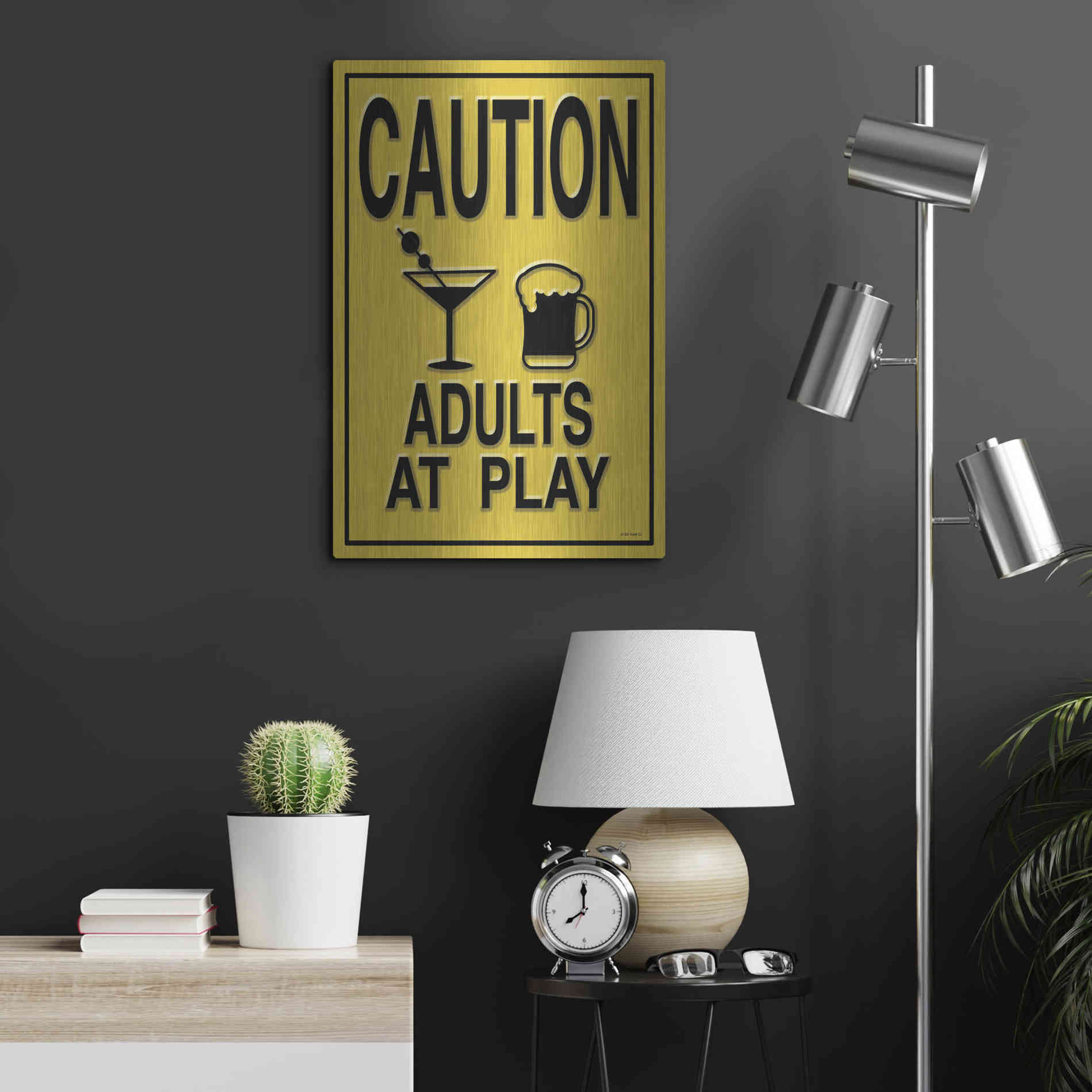 Luxe Metal Art 'Adults at Play I' by Ed Wargo, Metal Wall Art,16x24