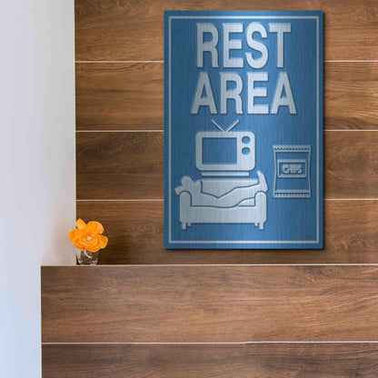 Luxe Metal Art 'Rest Area' by Ed Wargo, Metal Wall Art,12x16