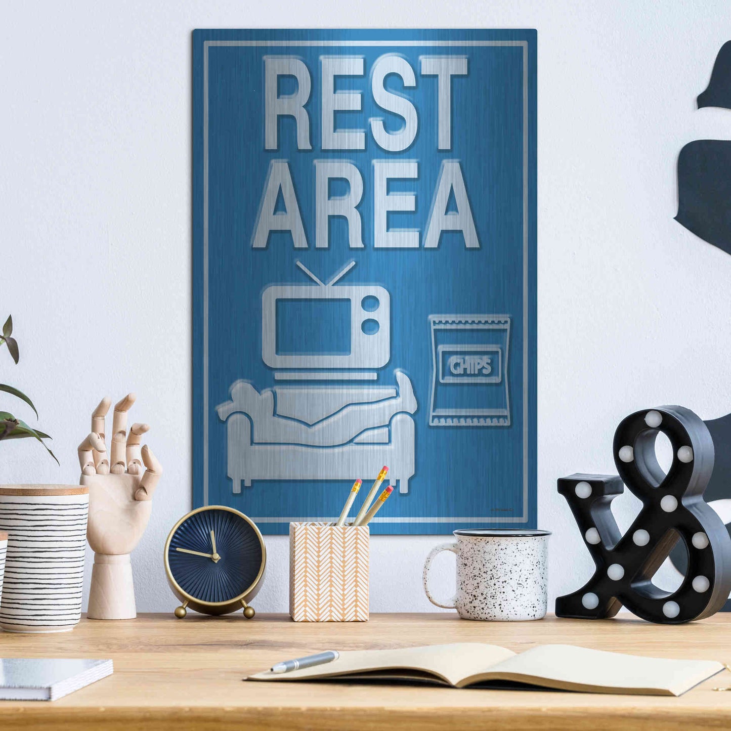 Luxe Metal Art 'Rest Area' by Ed Wargo, Metal Wall Art,12x16