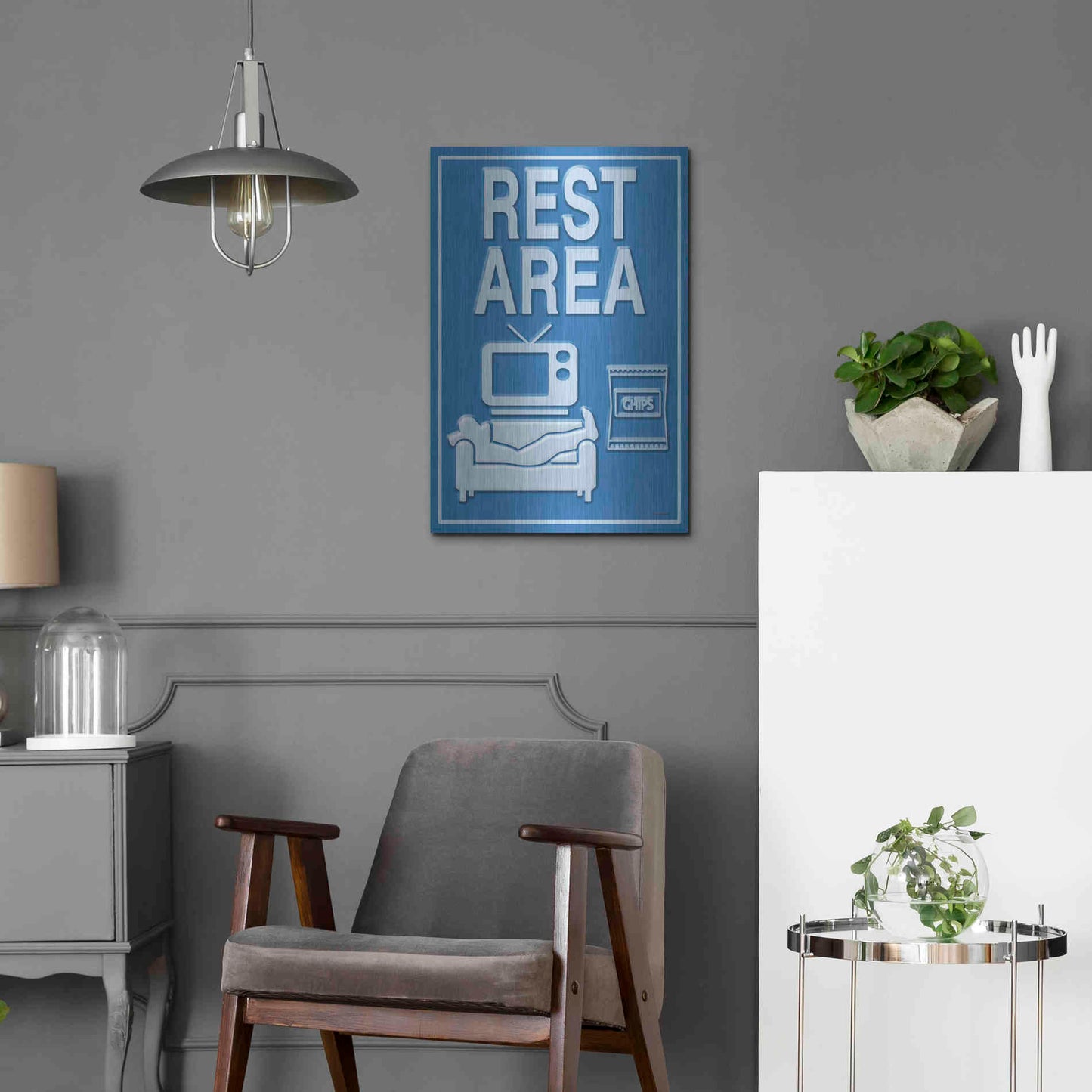 Luxe Metal Art 'Rest Area' by Ed Wargo, Metal Wall Art,16x24