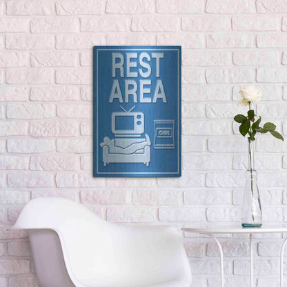 Luxe Metal Art 'Rest Area' by Ed Wargo, Metal Wall Art,16x24