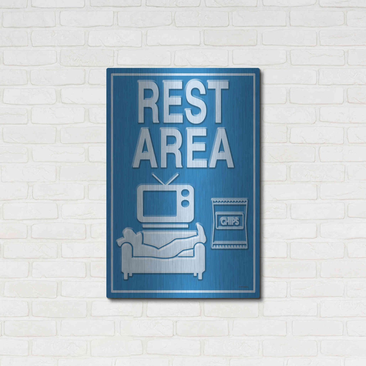 Luxe Metal Art 'Rest Area' by Ed Wargo, Metal Wall Art,24x36