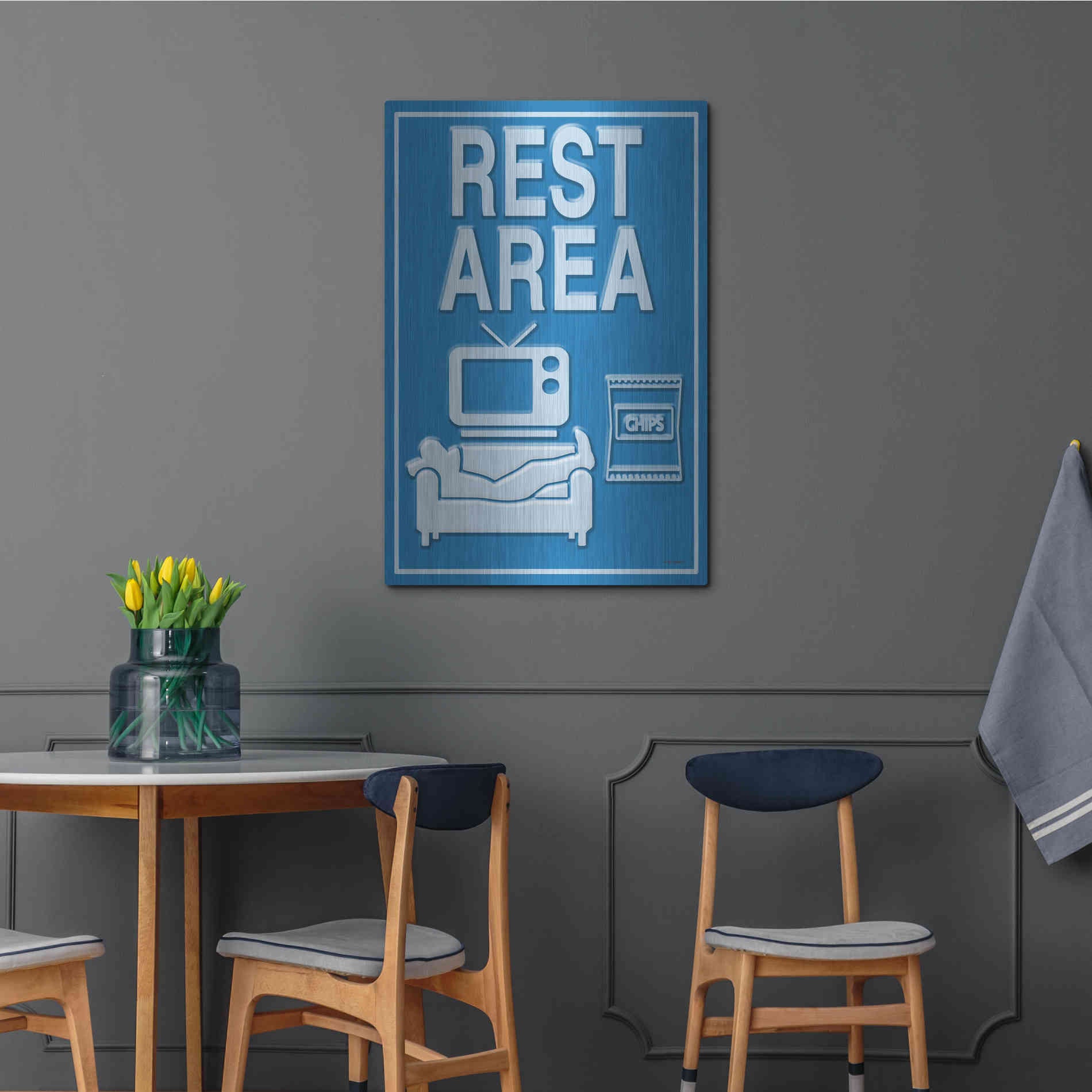 Luxe Metal Art 'Rest Area' by Ed Wargo, Metal Wall Art,24x36