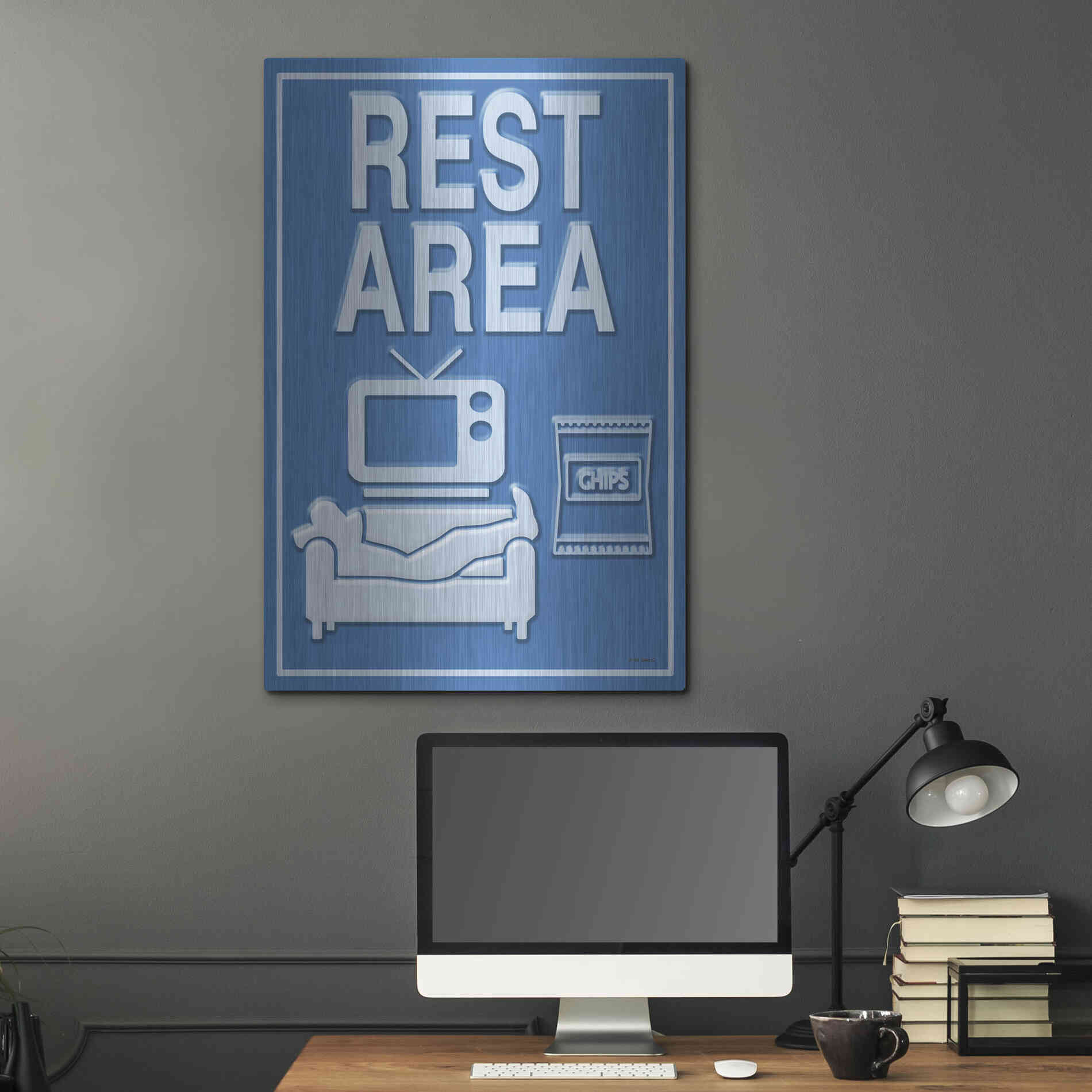 Luxe Metal Art 'Rest Area' by Ed Wargo, Metal Wall Art,24x36