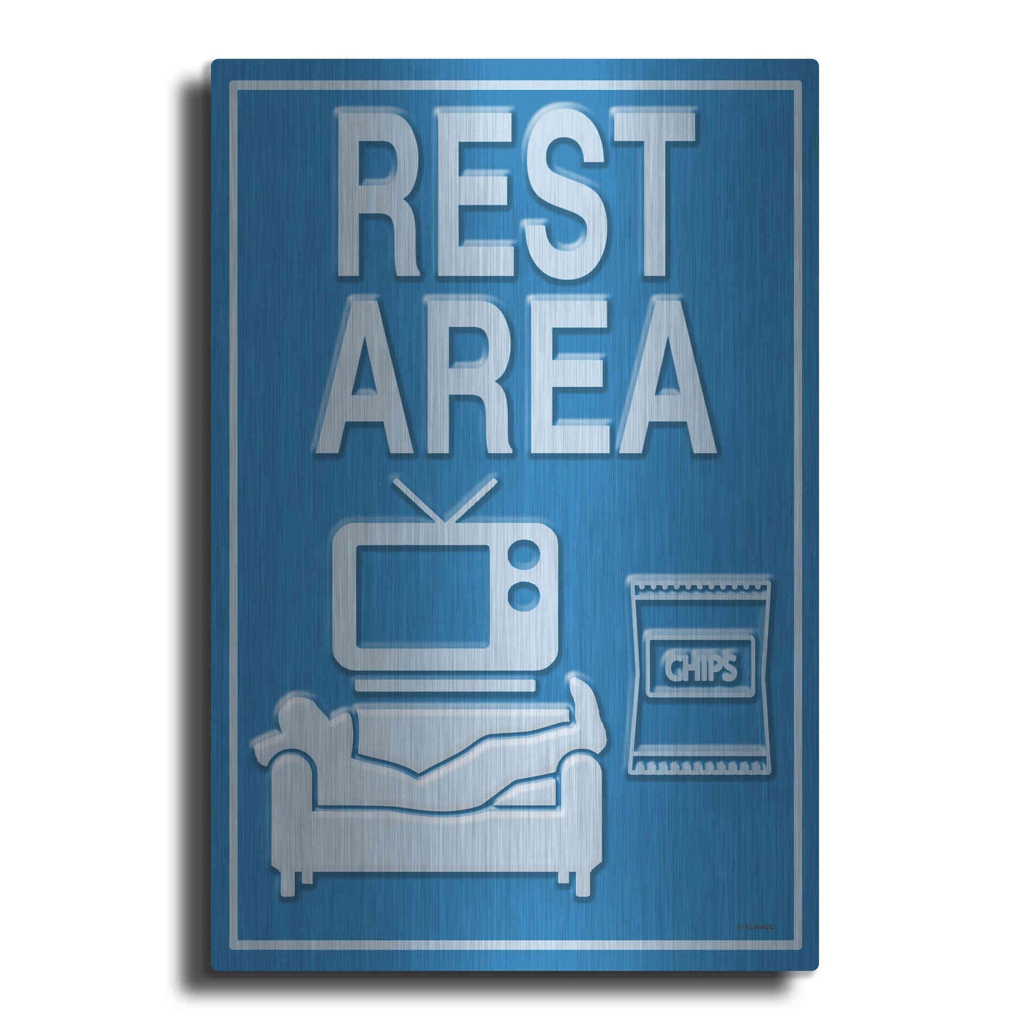 Luxe Metal Art 'Rest Area' by Ed Wargo, Metal Wall Art