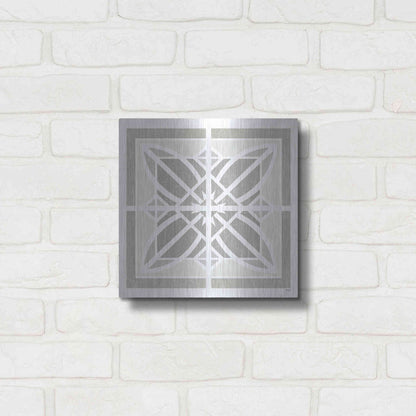 Luxe Metal Art 'Farmhouse Square II' by Heidi Kuntz, Metal Wall Art,12x12