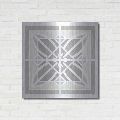 Luxe Metal Art 'Farmhouse Square II' by Heidi Kuntz, Metal Wall Art,36x36