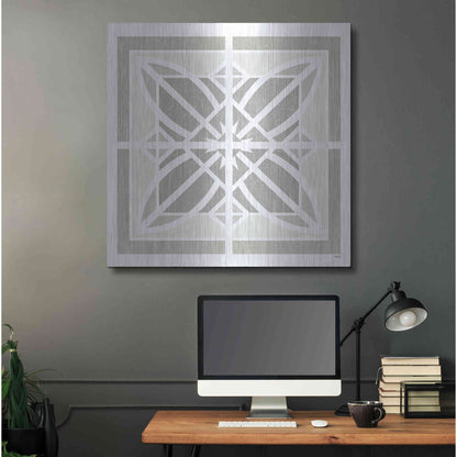 Luxe Metal Art 'Farmhouse Square II' by Heidi Kuntz, Metal Wall Art,36x36