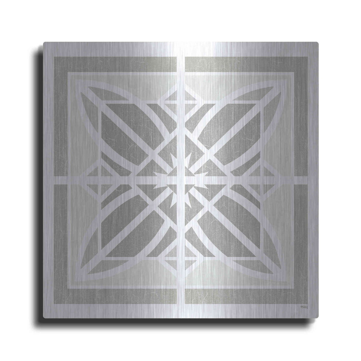 Luxe Metal Art 'Farmhouse Square II' by Heidi Kuntz, Metal Wall Art