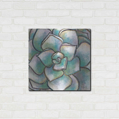 Luxe Metal Art 'Playful Succulent' by Heidi Kuntz, Metal Wall Art,24x24