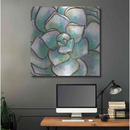 Luxe Metal Art 'Playful Succulent' by Heidi Kuntz, Metal Wall Art,36x36