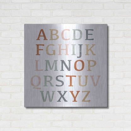Luxe Metal Art 'Rustic Rainbow Alphabet' by Heidi Kuntz, Metal Wall Art,36x36
