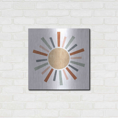 Luxe Metal Art 'Rustic Rainbow Sun' by Heidi Kuntz, Metal Wall Art,24x24