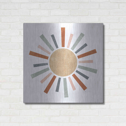 Luxe Metal Art 'Rustic Rainbow Sun' by Heidi Kuntz, Metal Wall Art,36x36