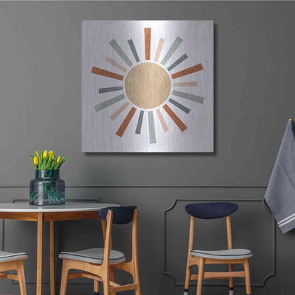 Luxe Metal Art 'Rustic Rainbow Sun' by Heidi Kuntz, Metal Wall Art,36x36