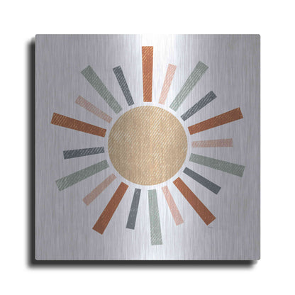 Luxe Metal Art 'Rustic Rainbow Sun' by Heidi Kuntz, Metal Wall Art