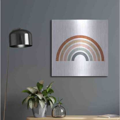 Luxe Metal Art 'Rustic Rainbow' by Heidi Kuntz, Metal Wall Art,24x24