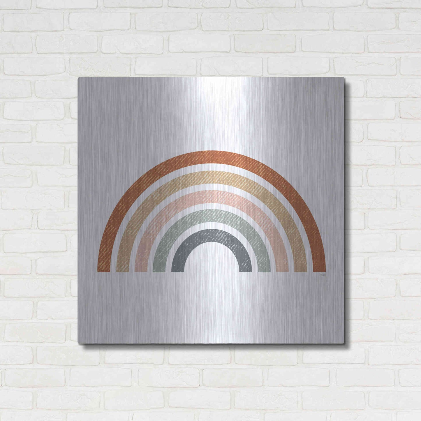 Luxe Metal Art 'Rustic Rainbow' by Heidi Kuntz, Metal Wall Art,36x36