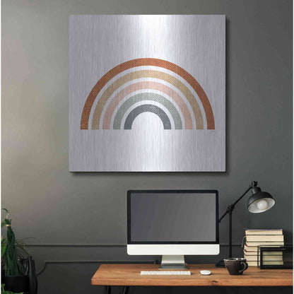 Luxe Metal Art 'Rustic Rainbow' by Heidi Kuntz, Metal Wall Art,36x36