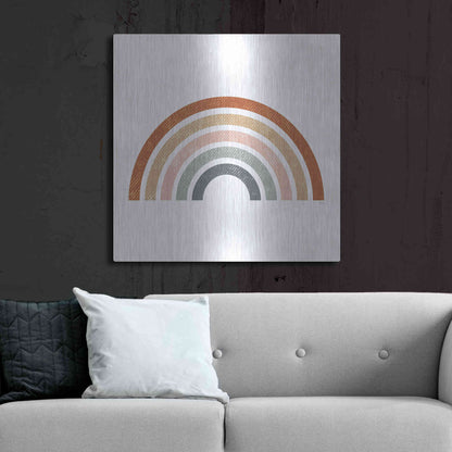 Luxe Metal Art 'Rustic Rainbow' by Heidi Kuntz, Metal Wall Art,36x36