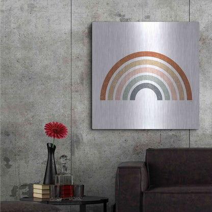 Luxe Metal Art 'Rustic Rainbow' by Heidi Kuntz, Metal Wall Art,36x36